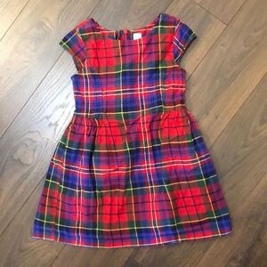 Gap Kids Red Plaid Holiday Dress S 6-7